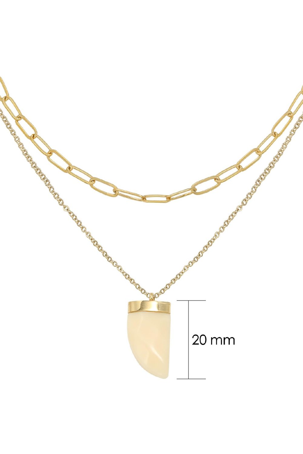 Ketting Wisdom Tooth Wit Stainless Steel h5Afbeelding2
